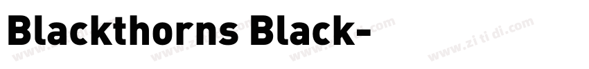 Blackthorns Black字体转换